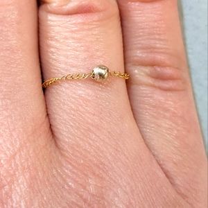 NWT Favor Jewelry Delicate Chain Silver + Gold Ring Size 6